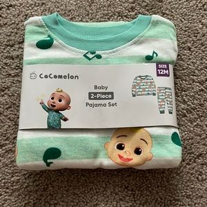 NWT coco melon 2 piece pajama set 12M